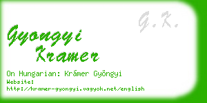 gyongyi kramer business card