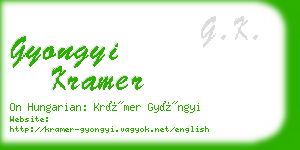 gyongyi kramer business card